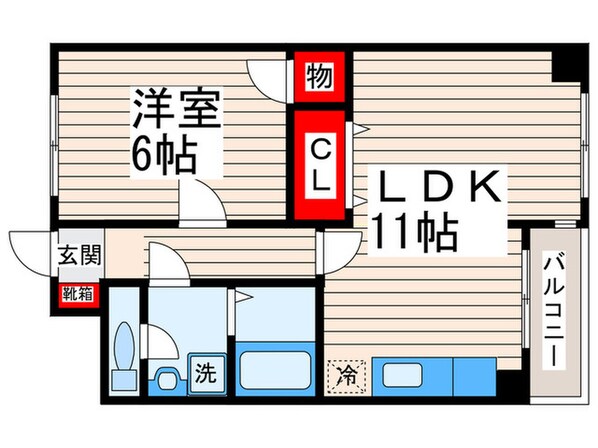 宇田川マンションの物件間取画像